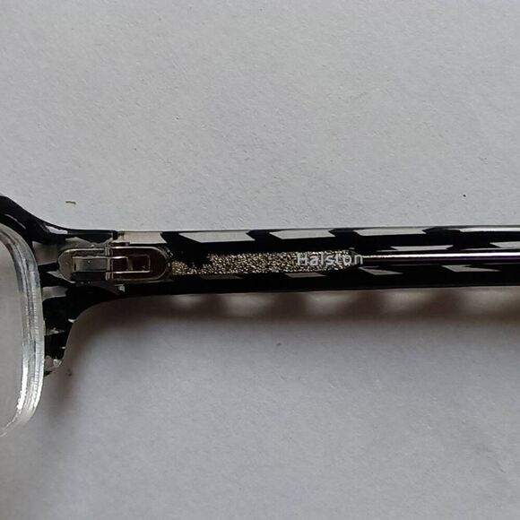 Halston H248 Col 90 52X17-135 Stripe Frame Eyeglass - Picture 4 of 5